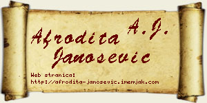 Afrodita Janošević vizit kartica